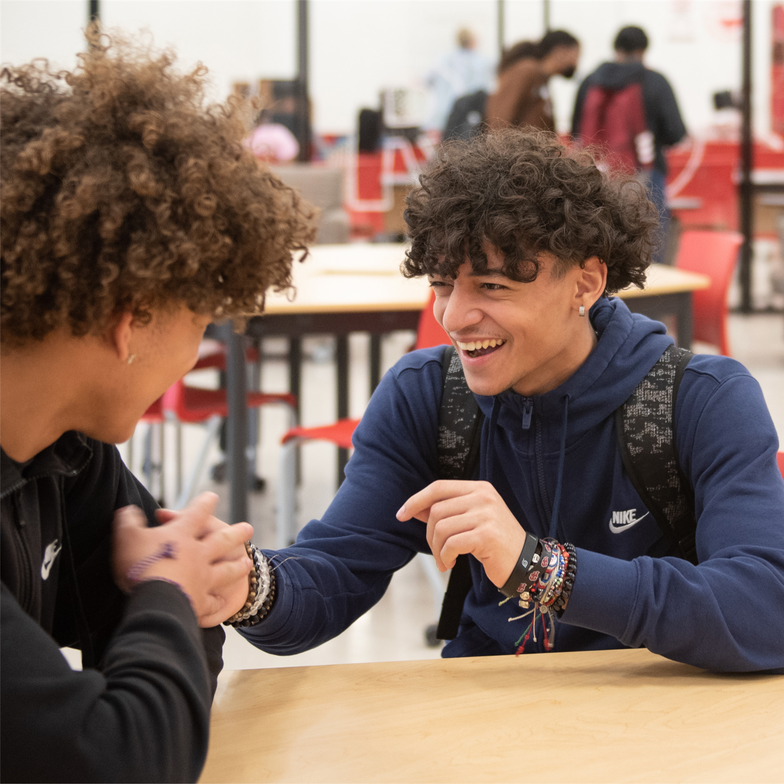 Students laughing together